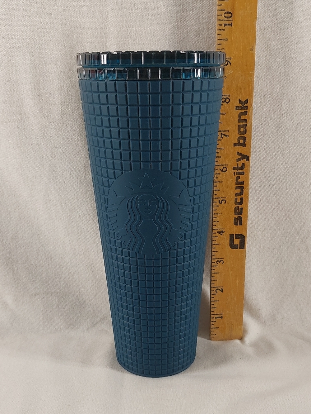 Starbucks Coffee Grid Matte Navy Blue Tumbler-Venti